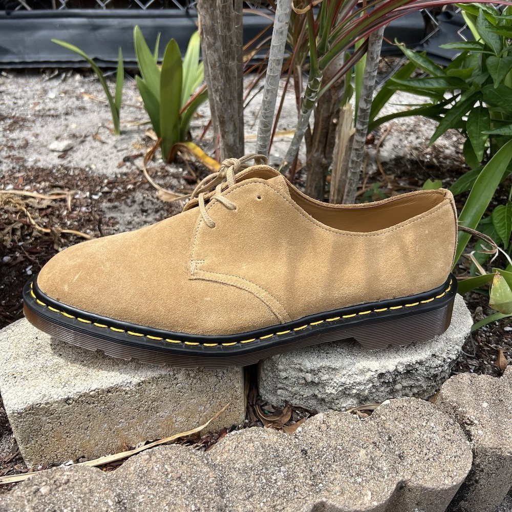 NEW England gibsons Men's 11 shoes Dr. Martens 1461 tan CF Stead Brown Oxfords - Picture 2 of 6